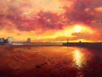 Margate Harbour – Red Sky