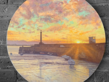 Margate Harbour – March Sunset (round)